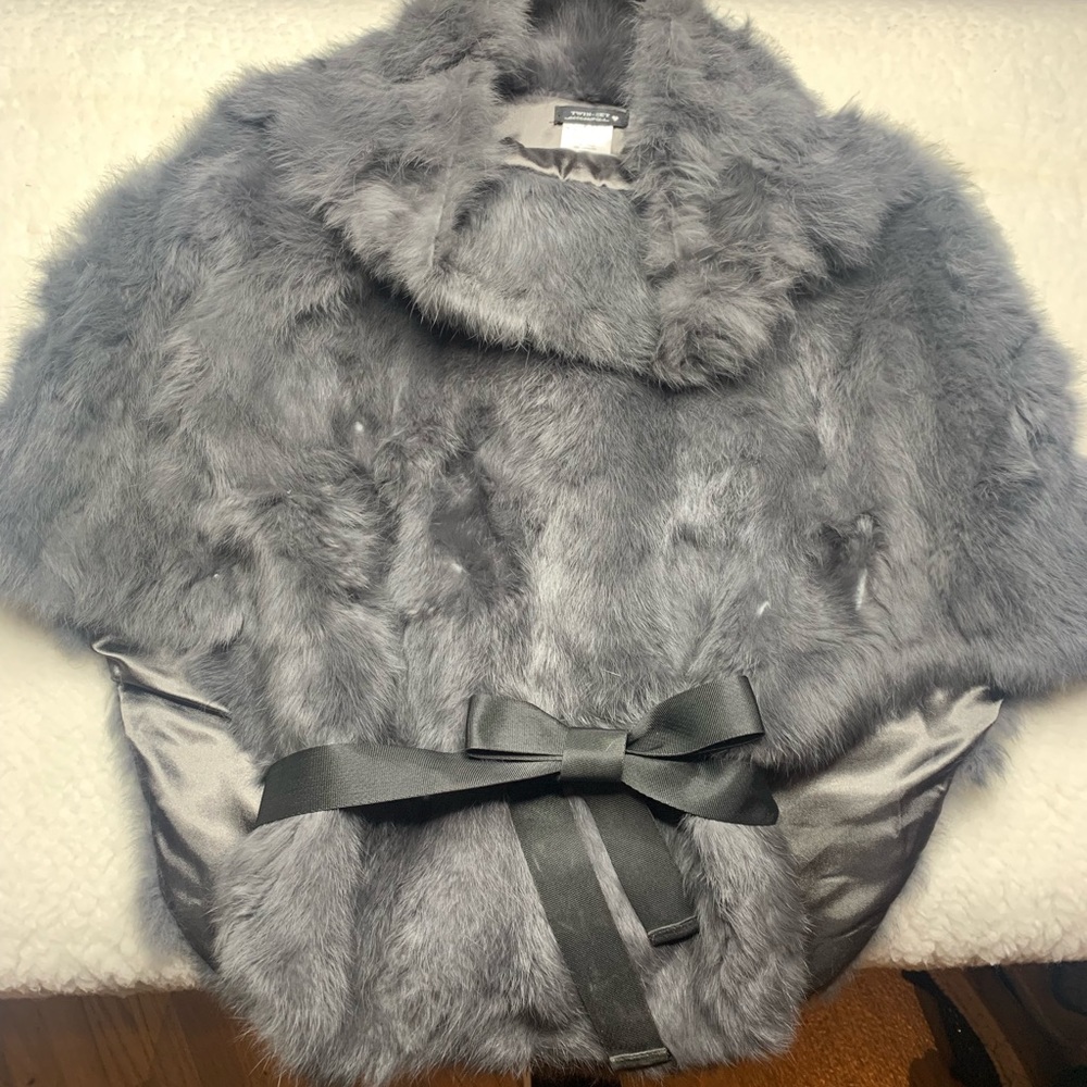 Rabbit fur capelet